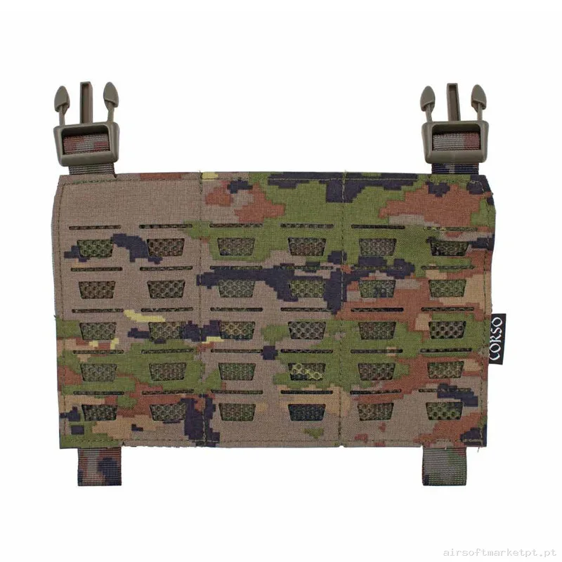 Front Panel Corso Dagger Buckle Pixelado Boscoso — Coletes & Rigs — Airsoft Market PT