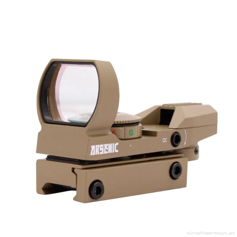 Visor Red Dot Multireticula Arsenic Argon AS101S tan — Miras & Ópticas — Airsoft Market PT