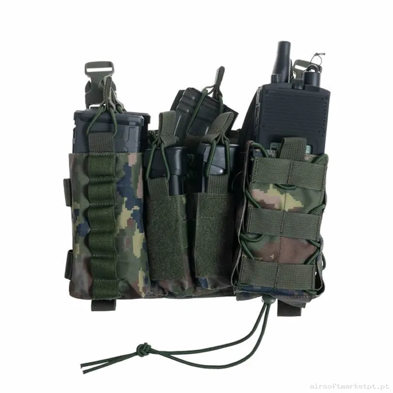 Painel Frontal Delta Tactics Force Mk1 Destacável Boscoso Pixelado — Coletes & Rigs — Airsoft Market PT
