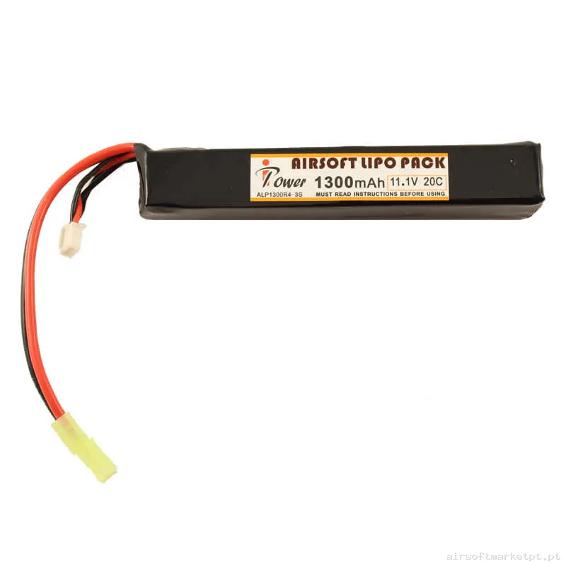 Bateria Lipo Stick Ipower 1300mah 11.1v 20c — Baterias & Carregadores — Airsoft Market PT