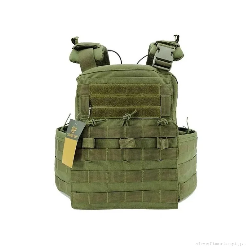 Chaleco CONQUER APC FULL SET Verde OD — Coletes & Rigs — Airsoft Market PT