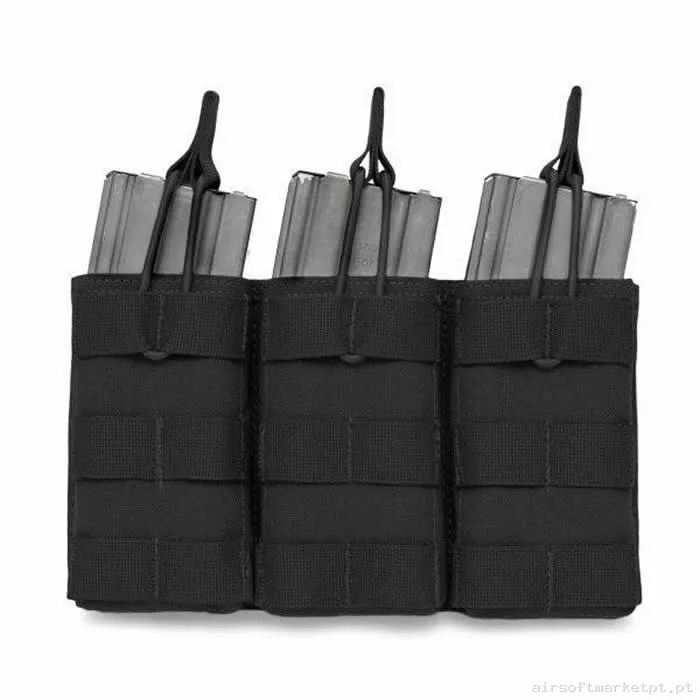 Pouch Magazine Pouch Triplo M4 Warrior Assault Open Top negro — Coletes & Rigs — Airsoft Market PT