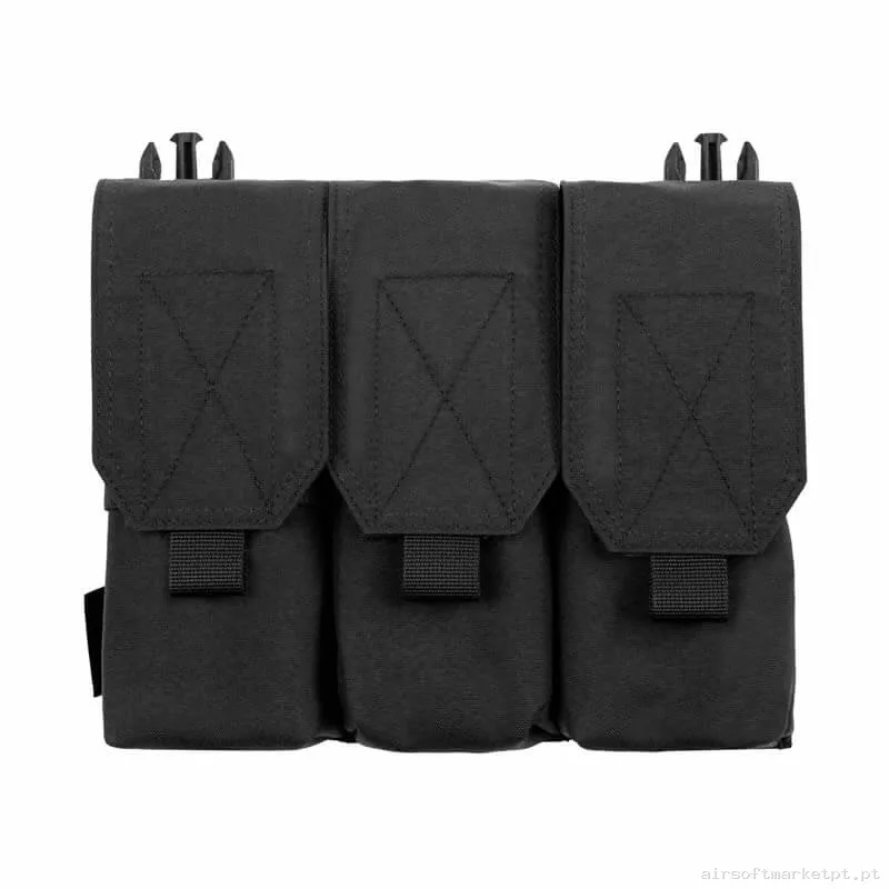 Pouch Magazine Pouch Triple M4 Warrior Assault Covered Detachable for Rpc negro — Coletes & Rigs — Airsoft Market PT