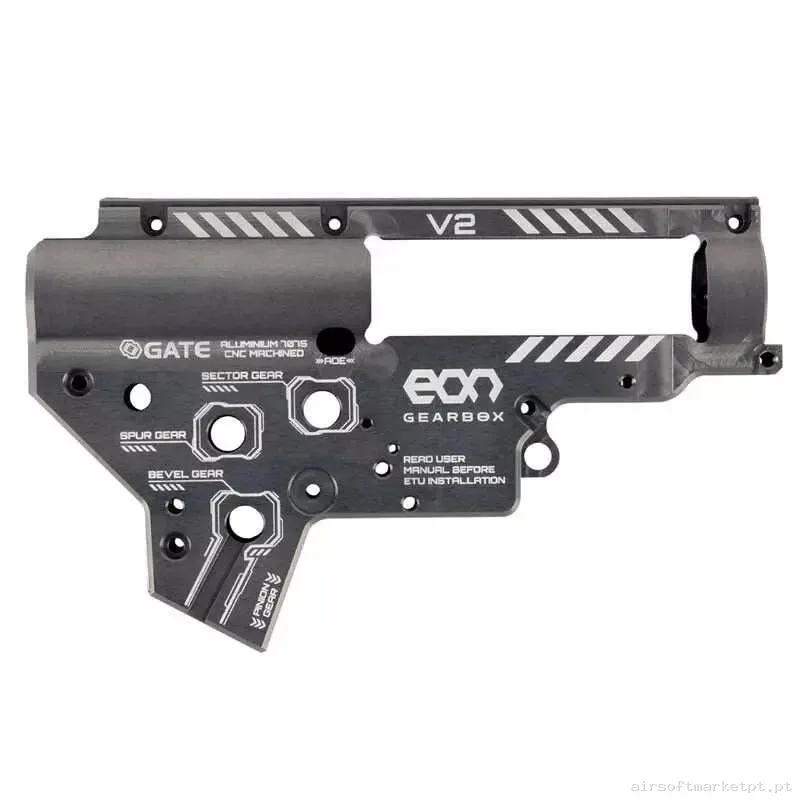 CARCASA GEARBOX V2 GATE EON TITANIUM QSC REFORZADA 8MM — Peças Internas (AEG) — Airsoft Market PT (foto 4)
