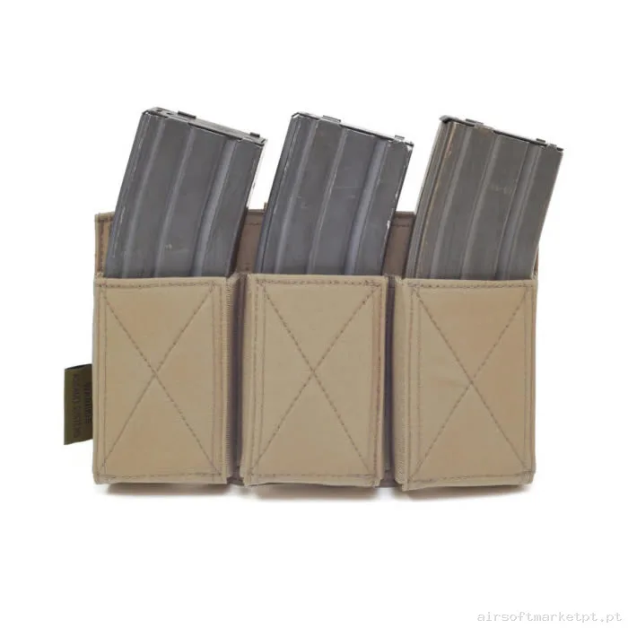 Pouch Magazine Pouch Triple M4/Ak Warrior Assault Elástico coyote tan — Coletes & Rigs — Airsoft Market PT