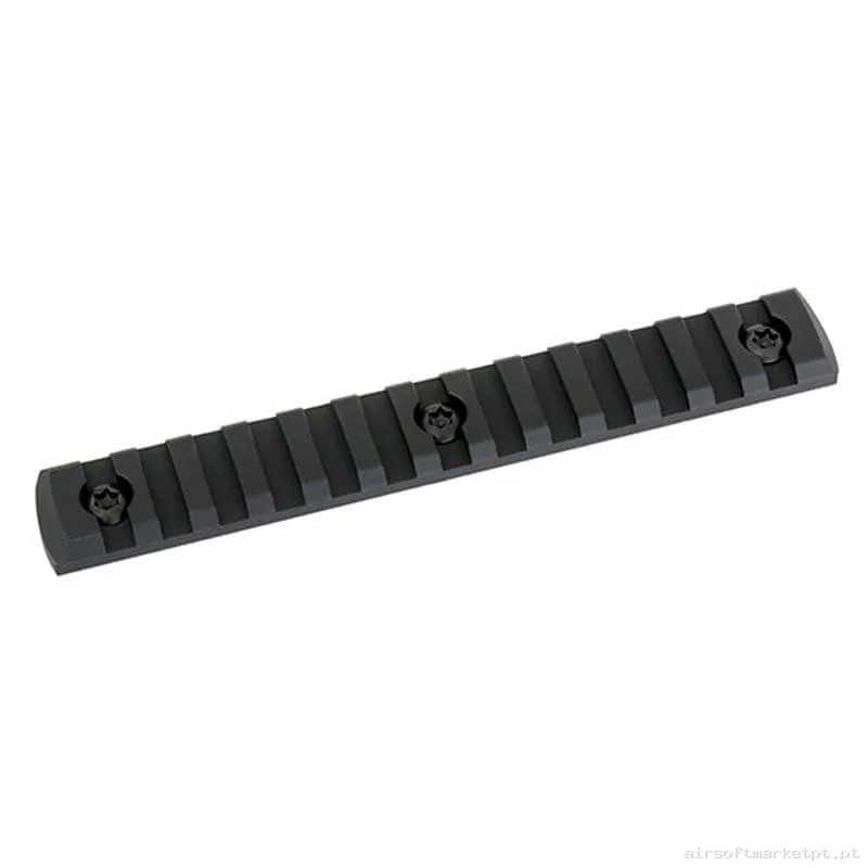 Externo Trilho M-Lok Big Dragon 13 Slot Alumínio preto — Acessórios & Componentes — Airsoft Market PT