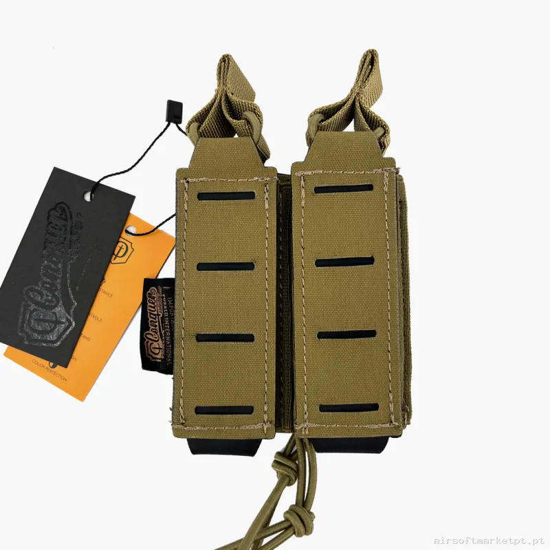 Pouch Cargador De Pistola Doble Conquer Coyote Brown — Coletes & Rigs — Airsoft Market PT