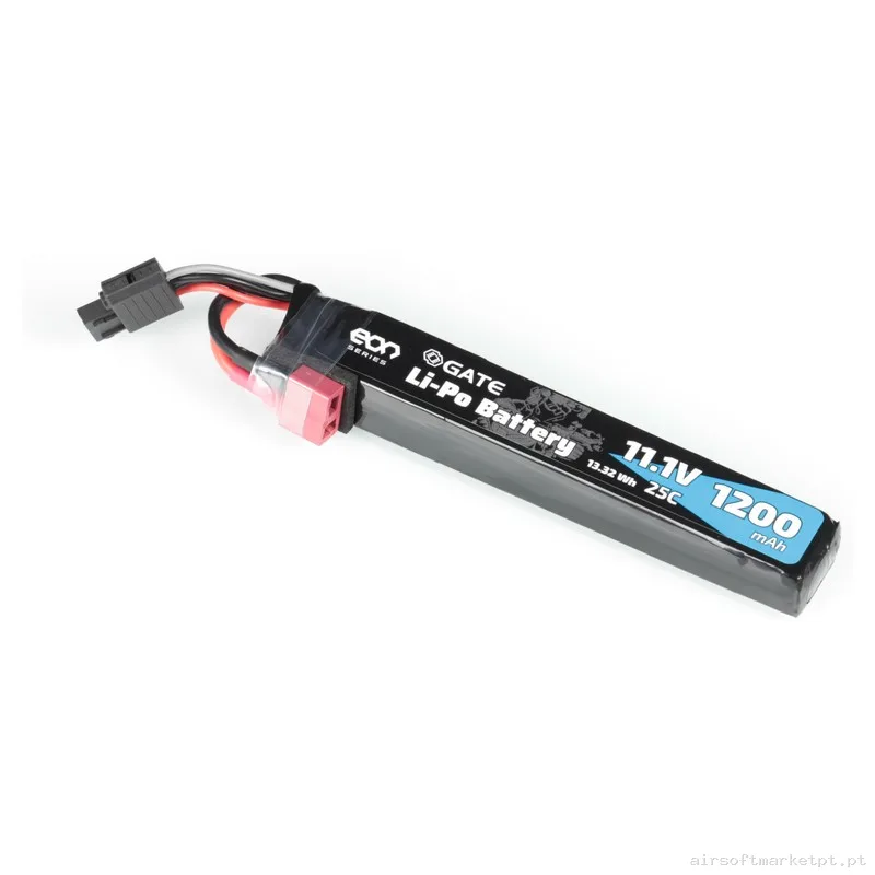 Bateria Lipo Stick Gate Eon 1200mah 11.1v 35c (T-Plug+G-Tech) — Baterias & Carregadores — Airsoft Market PT