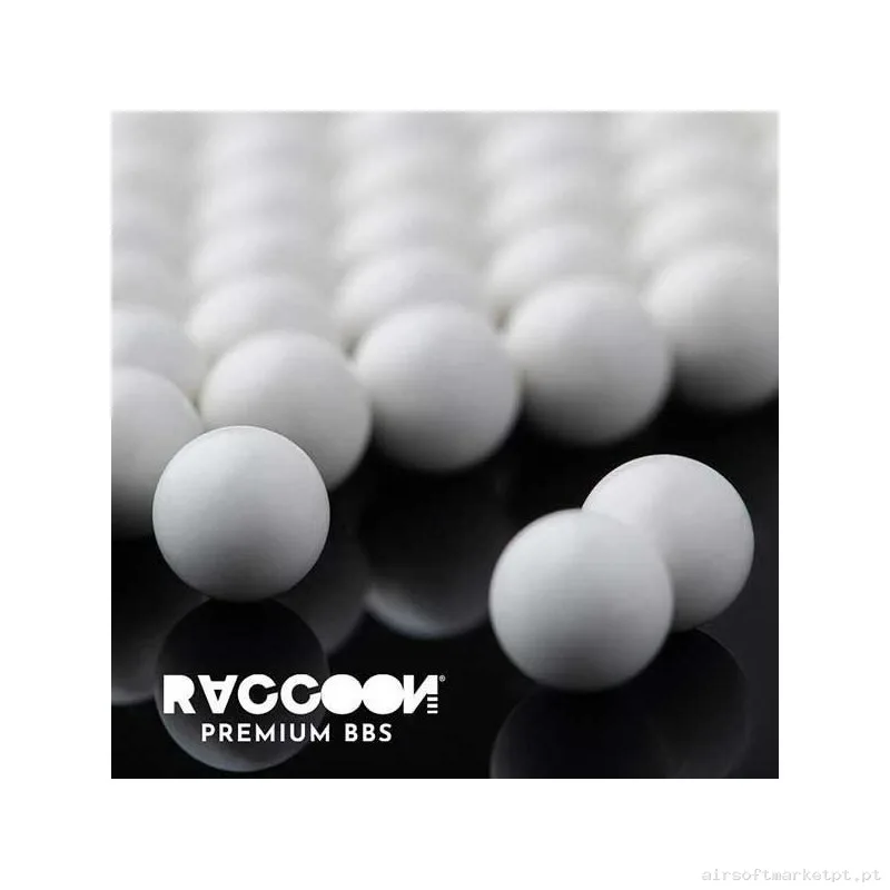 BOLAS RACCOON BIO PREMIUM 0,40 GRAMOS BLANCAS 1/2KG 1250 BBS — Munição (BBs) — Airsoft Market PT (foto 2)