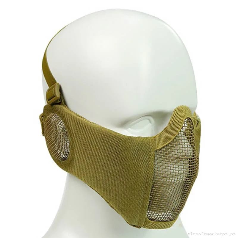 Máscara de Proteção Estendida Malha/Tecido Wosport Starker V tan — Proteção Ocular & Facial — Airsoft Market PT