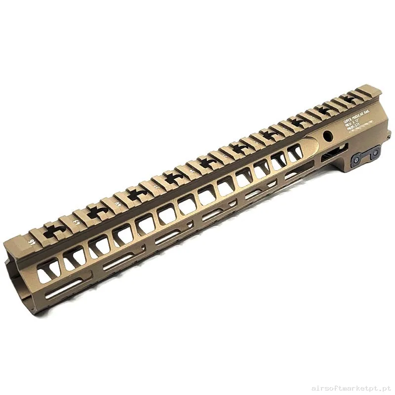 Externo Quebra-chamas M-Lok Angry Gun Mk14 13" Dark Earth — Acessórios & Componentes — Airsoft Market PT