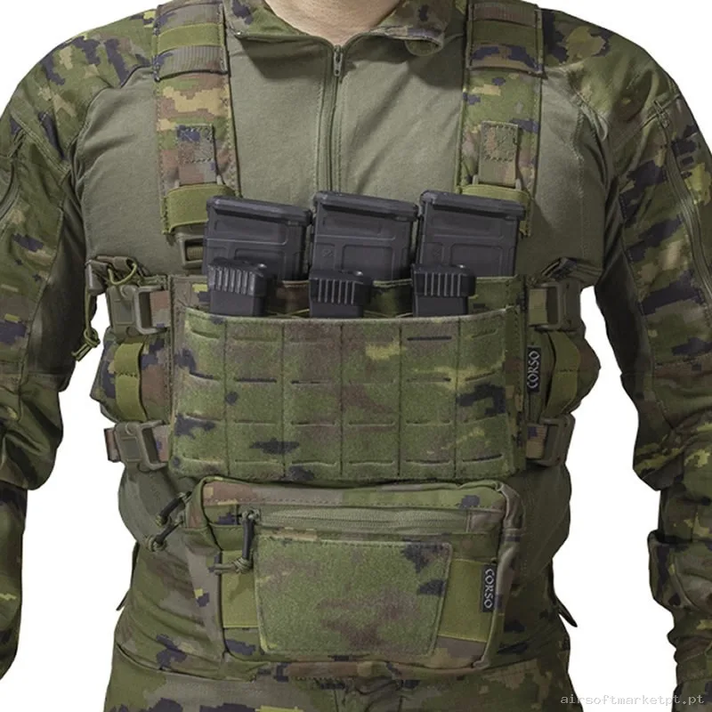 Chest Rig Corso Flint MK2 Láser Pixelado Boscoso — Coletes & Rigs — Airsoft Market PT