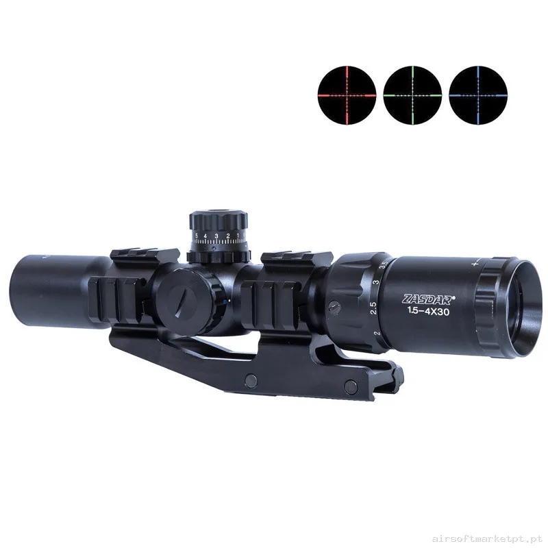 Visor Zasdar 1,5-4x30 mm Mildot Iluminada Ajuste Rápido — Miras & Ópticas — Airsoft Market PT (foto 2)
