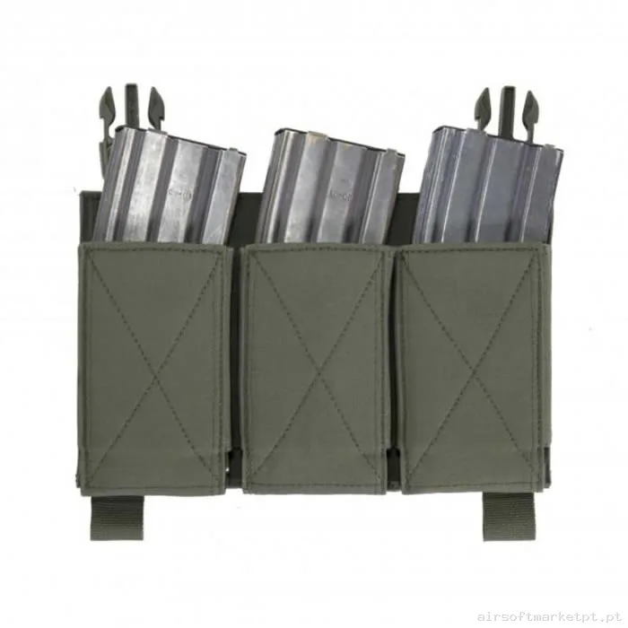 Pouch Magazine Pouch Triplo M4/Ak Warrior Assault Elástico Detachable Ranger Green — Coletes & Rigs — Airsoft Market PT