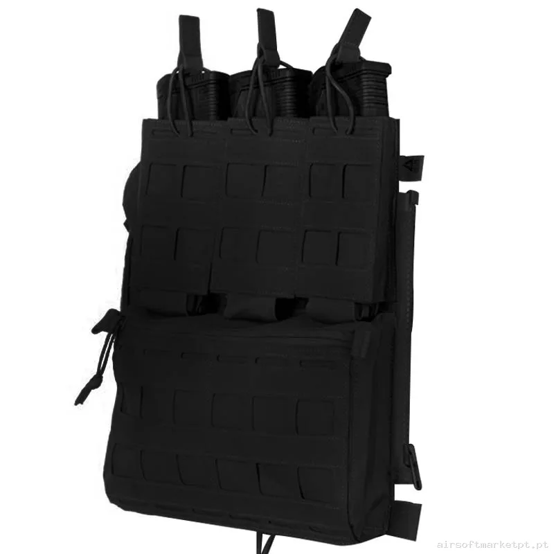 Painel Traseiro Delta Tactics Assault negro — Coletes & Rigs — Airsoft Market PT