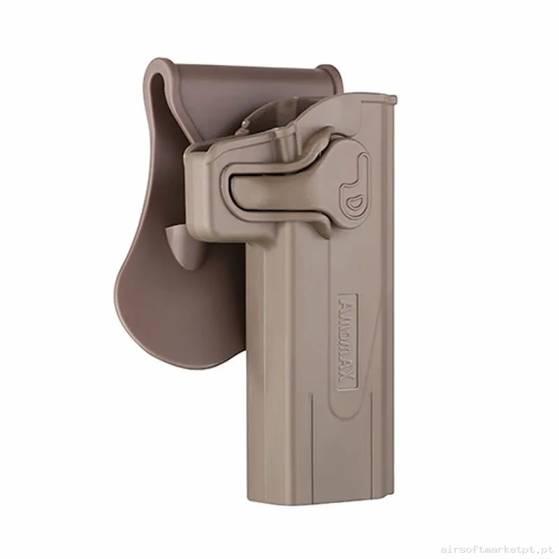 Pistolera Rígida Hi-Capa 5.1 Amomax Rot 360 Terra Escura — Coletes & Rigs — Airsoft Market PT