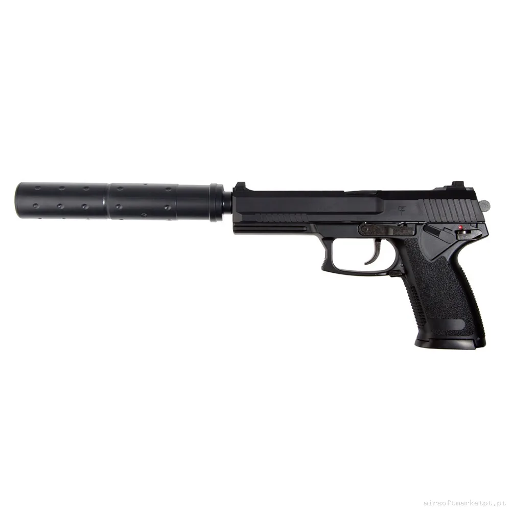 Réplica airsoft Gas Pistola Mk23 Saigo 23 Socom preta — Pistolas — Airsoft Market PT