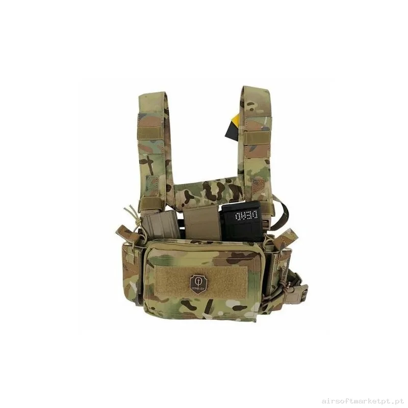 Chaleco Micro Chest Rig Conquer Multicam — Coletes & Rigs — Airsoft Market PT
