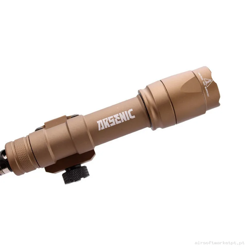 Linterna Táctica Arsenic Con Pulsador 280 Lumenes AS300A Tan — Lanternas & Lasers — Airsoft Market PT (foto 5)