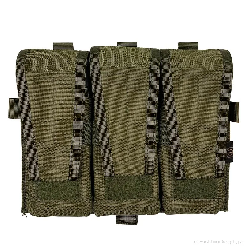 Pouch Magazine Pouch Triplo M4 Conquer Cvs Triplo Rifle Mag Pouch verde od — Coletes & Rigs — Airsoft Market PT