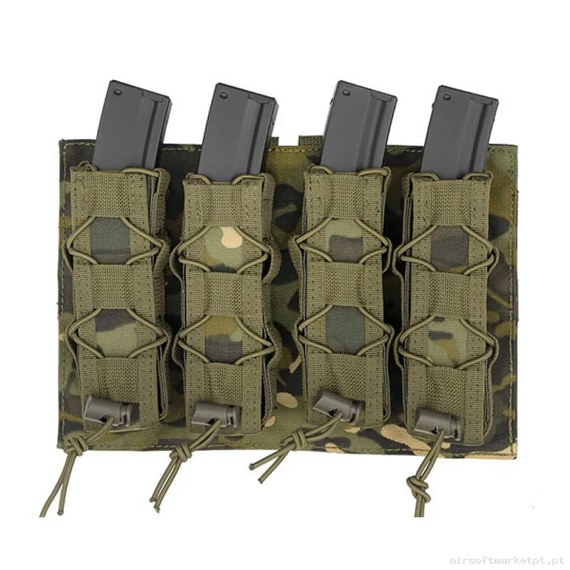 Pouch Magazine Pouch Cuádruple Mp5 Oem Panel MOLLE Estilo multicam Tropic — Coletes & Rigs — Airsoft Market PT