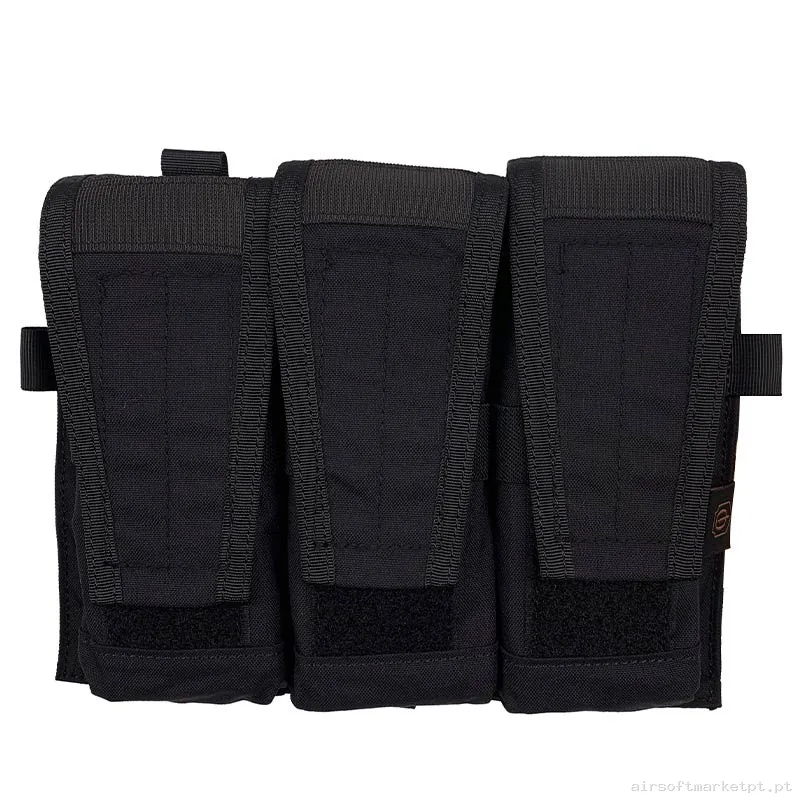 Pouch Magazine Pouch Triplo M4 Conquer Cvs Triplo Rifle Mag Pouch negro — Coletes & Rigs — Airsoft Market PT