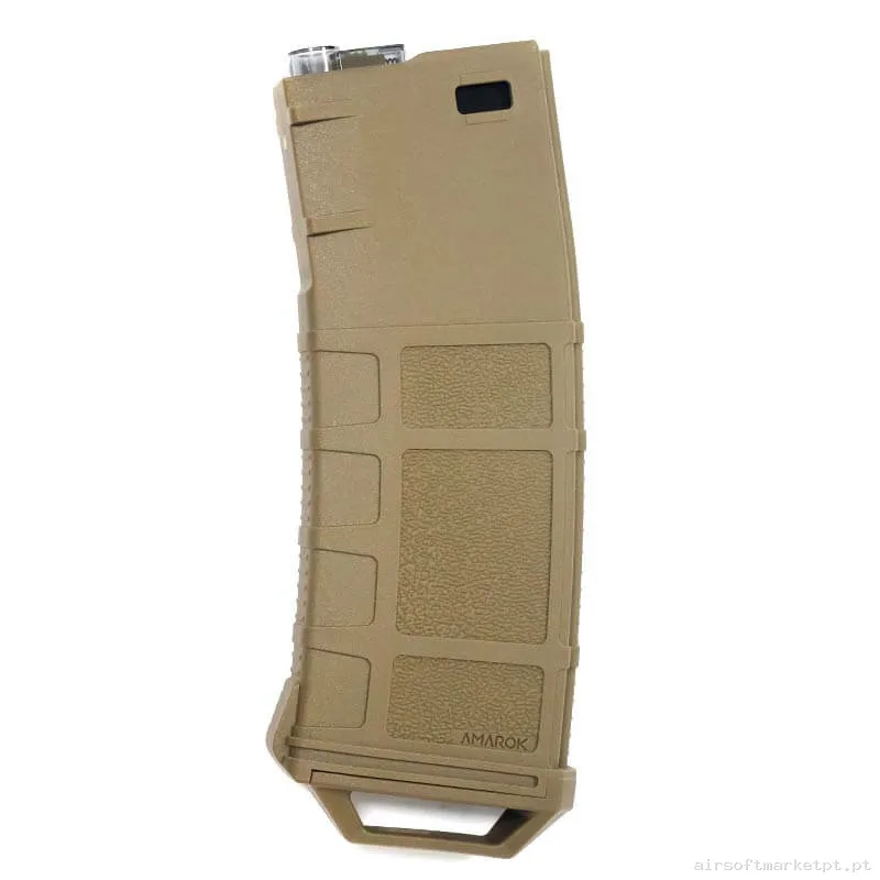 Magazine Réplica Midcap M4 Amarok Fast Feed B9 Polímero 250 Bbs tan/Gris — Carregadores / Magazines — Airsoft Market PT