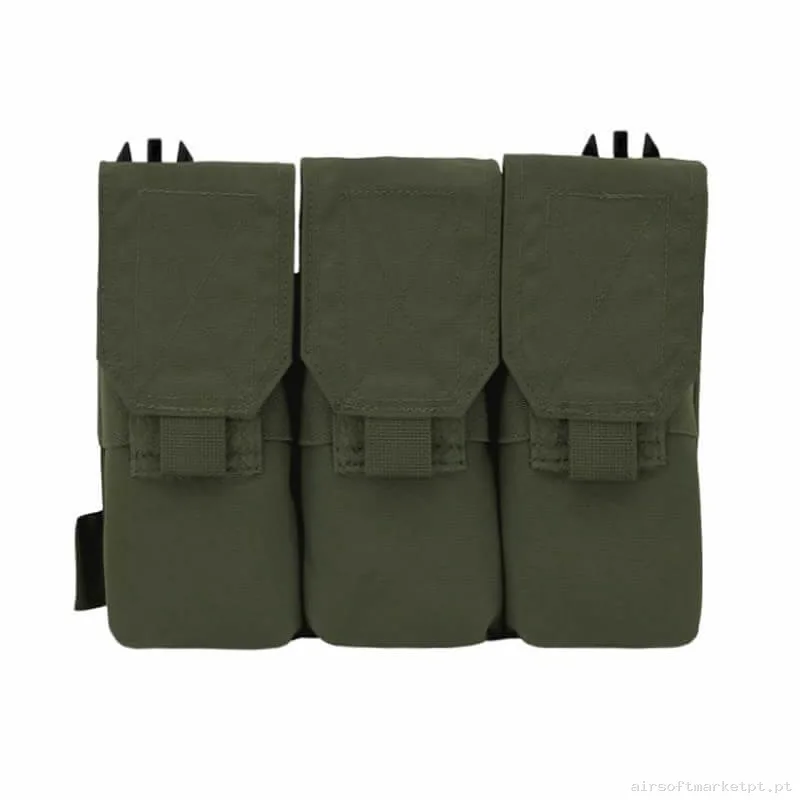 Pouch Magazine Pouch Triplo M4 Warrior Assault Coberto Destacável para Rpc verde od — Coletes & Rigs — Airsoft Market PT