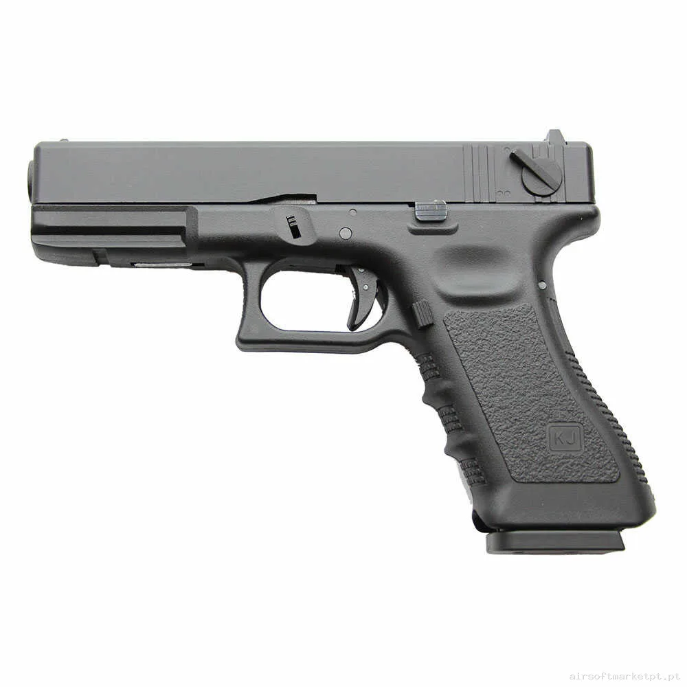 Réplica CO2 Pistola G18 Kj Works KP-18 preta — Pistolas — Airsoft Market PT