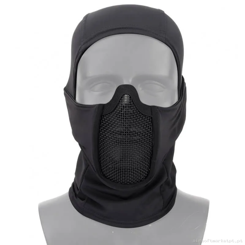 Máscara de Proteção Balaclava Wosport Shadow Fighter preta — Proteção Ocular & Facial — Airsoft Market PT