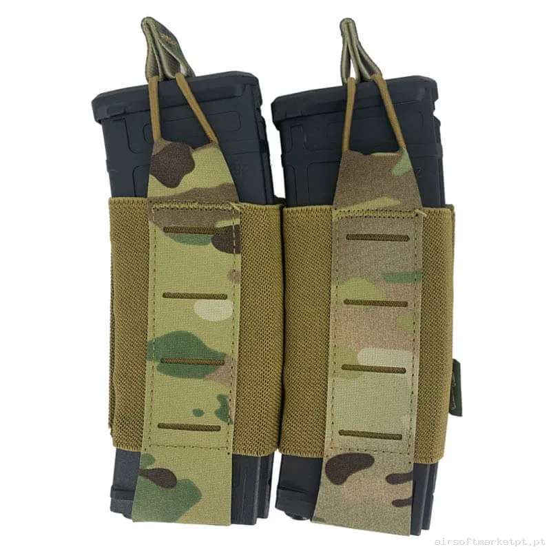 Pouch Magazine Pouch Duplo M4 Conquer Tegris Estilo multicam — Coletes & Rigs — Airsoft Market PT