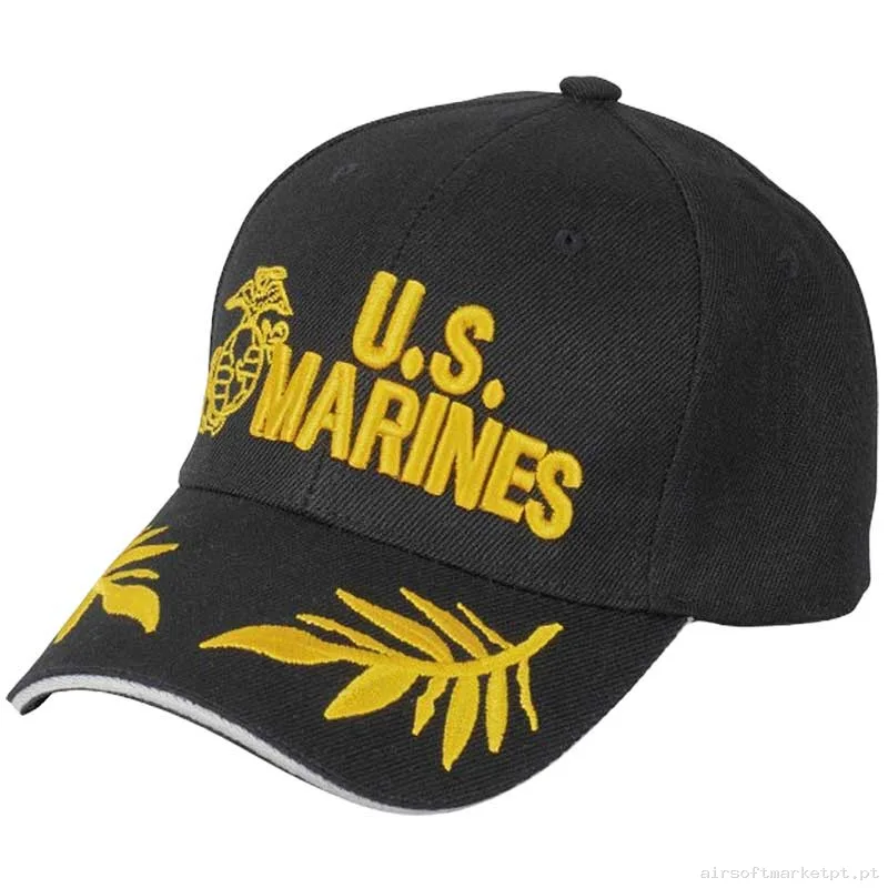 Gorro de Beisebol Barbaric Us Marines preto — Proteção Ocular & Facial — Airsoft Market PT