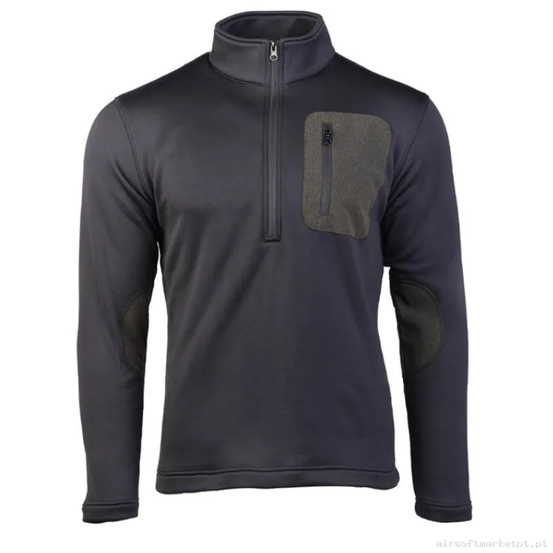Sudadera Térmica Mil-Tec Fleece Zip preta — Vestuário (Fardas) — Airsoft Market PT