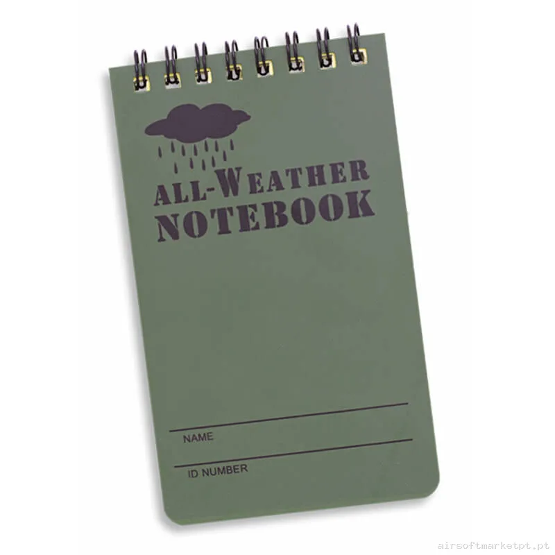 Caderno Impermeável Barbaric Waterproof Pequeno verde od — Vestuário (Fardas) — Airsoft Market PT
