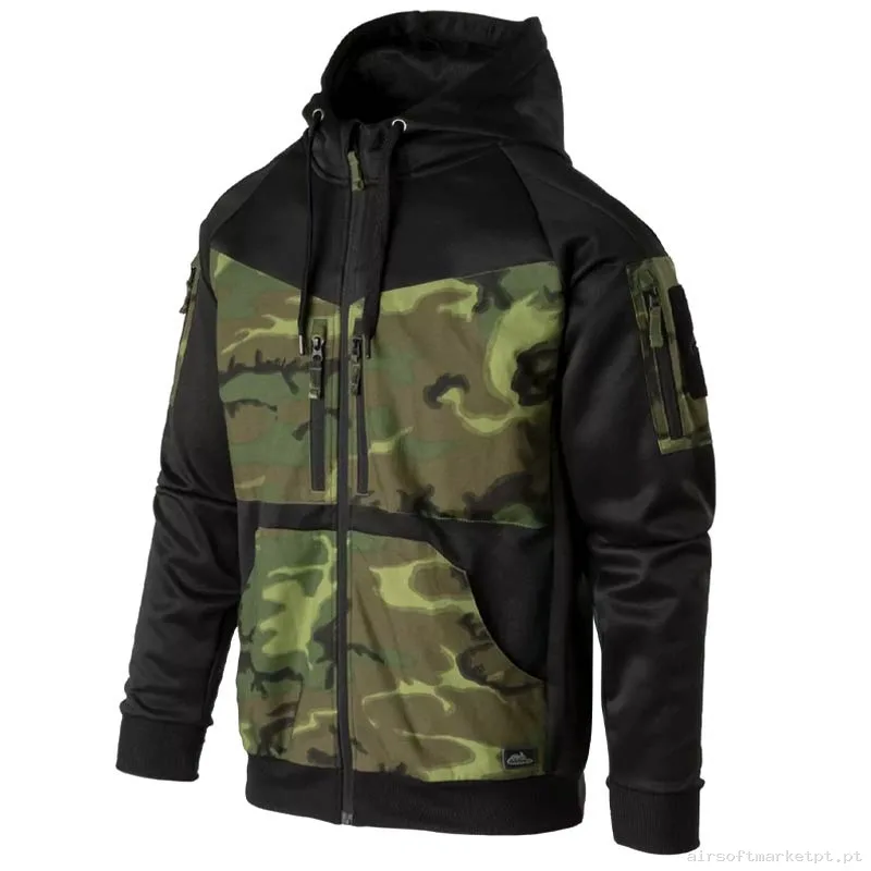Moletom Tático Helikon-Tex Rogue Hoodie Fullzip preta/Erdl — Vestuário (Fardas) — Airsoft Market PT