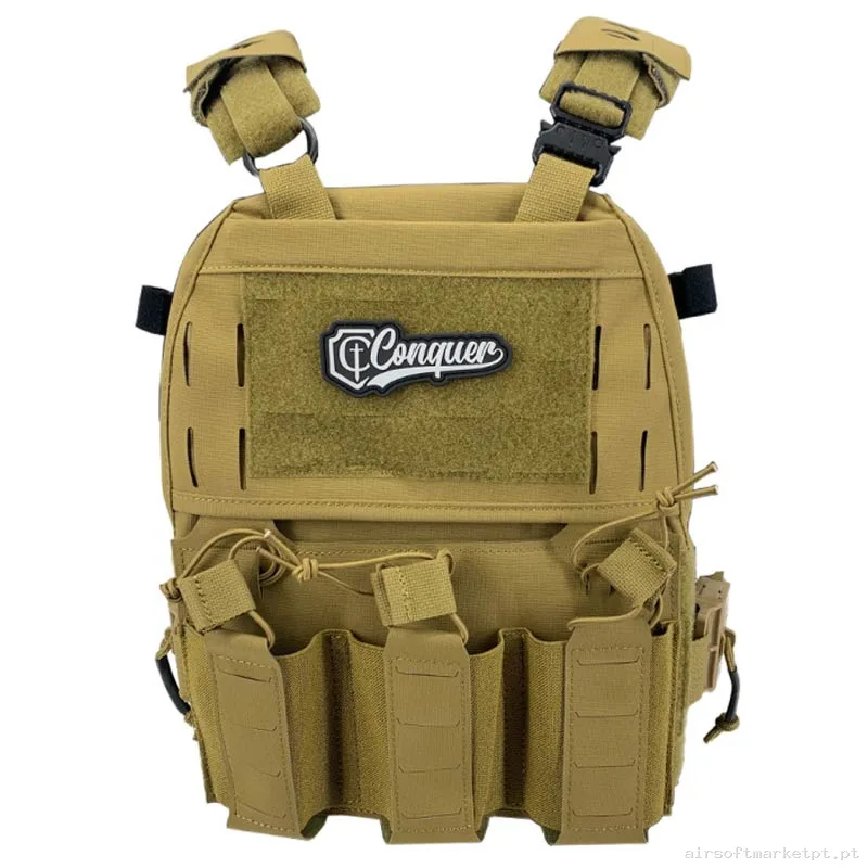 Colete Mtpc Conquer coyote Brown — Coletes & Rigs — Airsoft Market PT