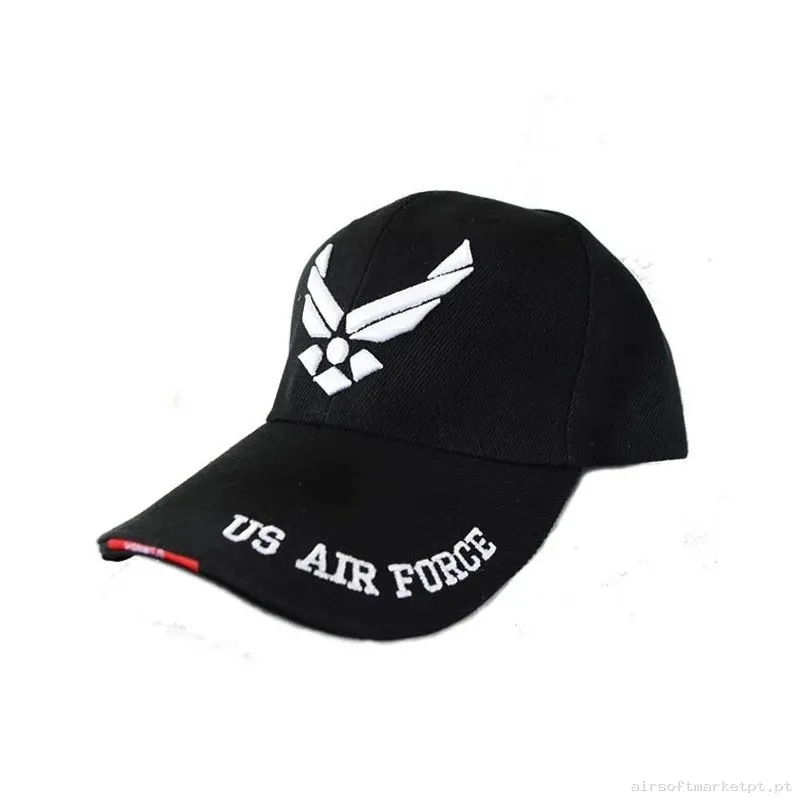 GORRA AIR FORCE TALLA AJUSTABLE - NEGRO — Proteção Ocular & Facial — Airsoft Market PT