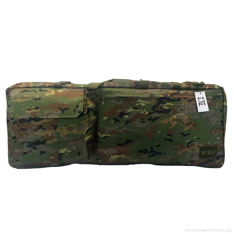 Funda Transporte Rifle Sixmm Battle Ready Bag 90cm Boscoso Pixelado — Sacos & Mochilas — Airsoft Market PT
