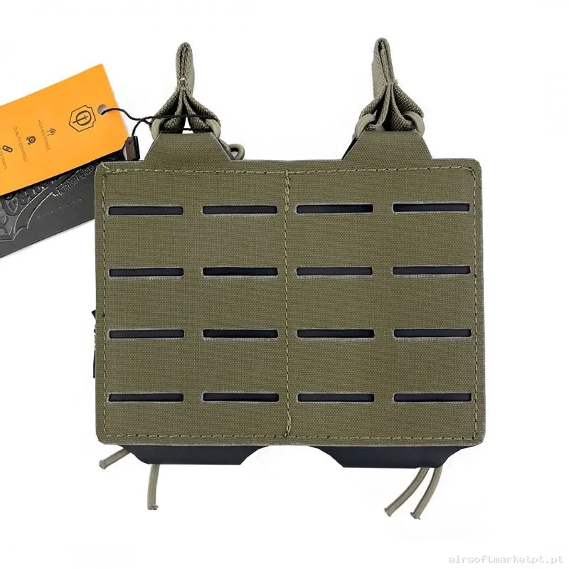 Pouch Portacargador Doble M4 Conquer Corte Láser Ranger Green — Coletes & Rigs — Airsoft Market PT