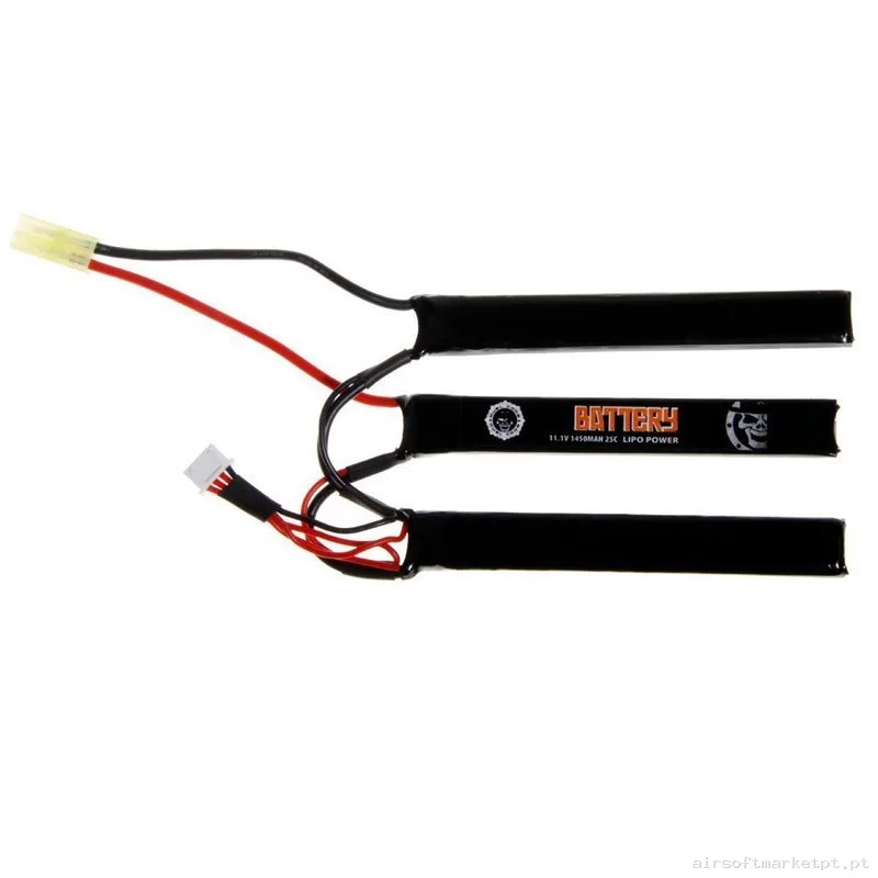 BATERÍA LIPO DUEL CODE 11.1 V 1450 MAH 25C - 3 MODULOS — Baterias & Carregadores — Airsoft Market PT
