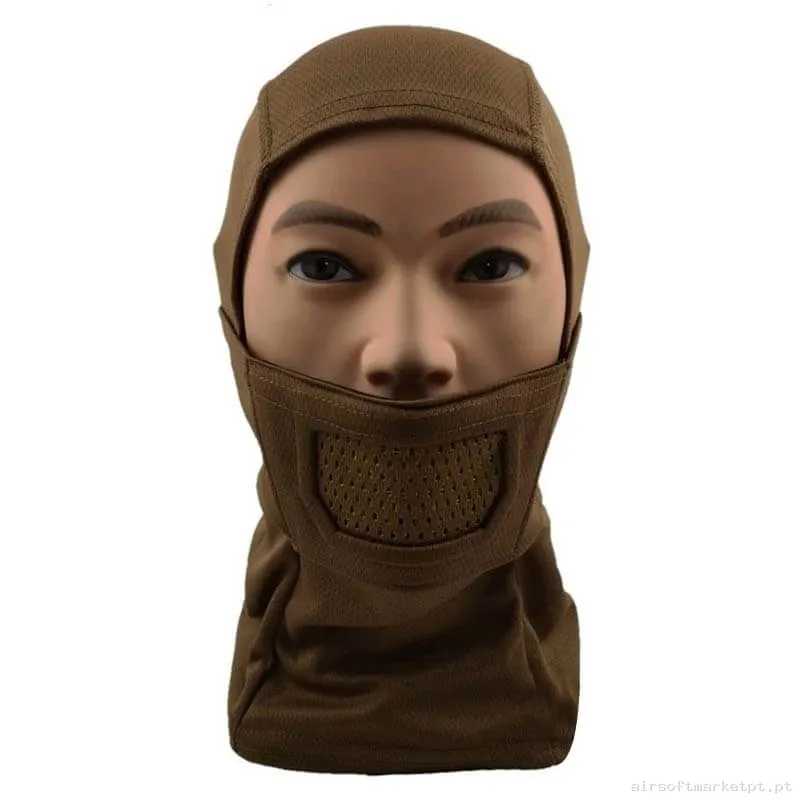 Máscara de Proteção Balaclava Cygnus Armory Fullface Warrior Gen.2 coyote — Proteção Ocular & Facial — Airsoft Market PT
