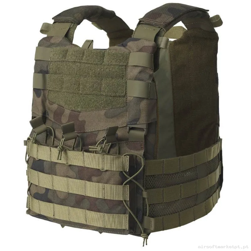 Colete Porta Placas Helikon-Tex Guardian Military Set Woodland — Coletes & Rigs — Airsoft Market PT