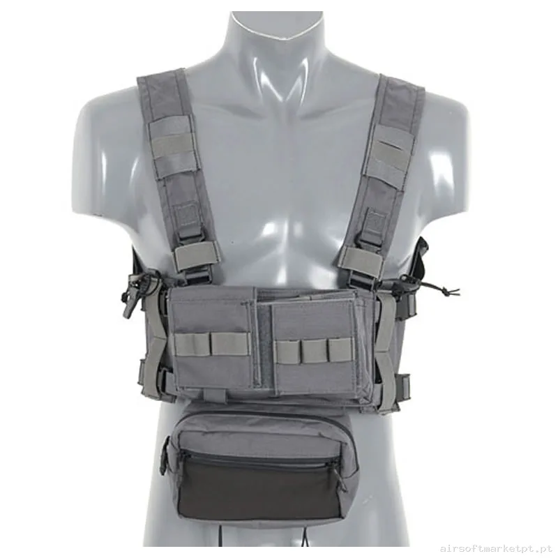 Colete Chest Rig Emerson Micro Mk3 Em2961wg Cinza Lobo — Coletes & Rigs — Airsoft Market PT