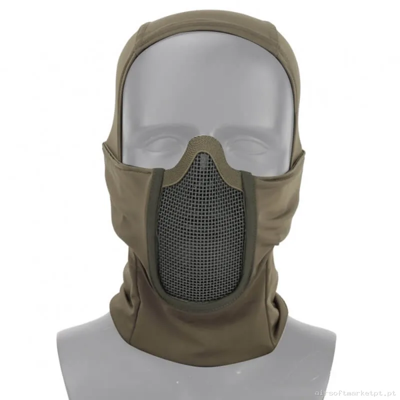 Máscara de Proteção Balaclava Wosport Shadow Fighter verde od — Proteção Ocular & Facial — Airsoft Market PT