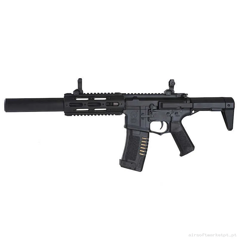 Réplica AEG M4 Ares Amoeba AM-014-BK Honey Badger preta — Rifles de Assalto (AR/M4/AK) — Airsoft Market PT