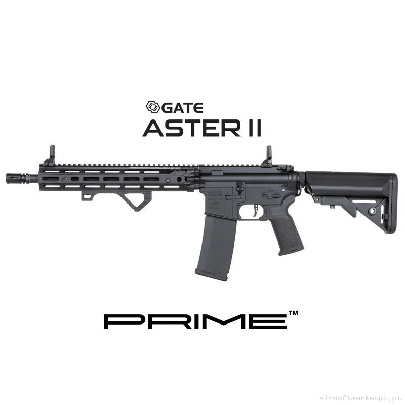 RÉPLICA SPECNA ARMS AEG RIS III 12,5" DANIEL DEFENSE SA-P28 PRIME ASTER II NEGRA — Rifles de Assalto (AR/M4/AK) — Airsoft Market PT