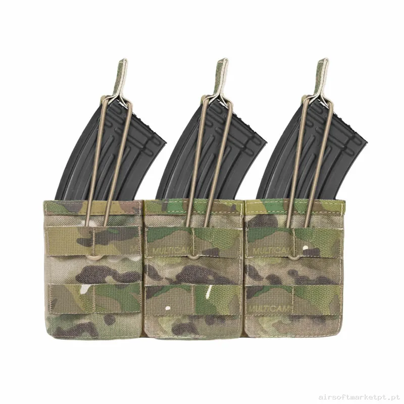 Pouch Magazine Pouch Triple Ak Warrior Assault Open Top multicam — Coletes & Rigs — Airsoft Market PT