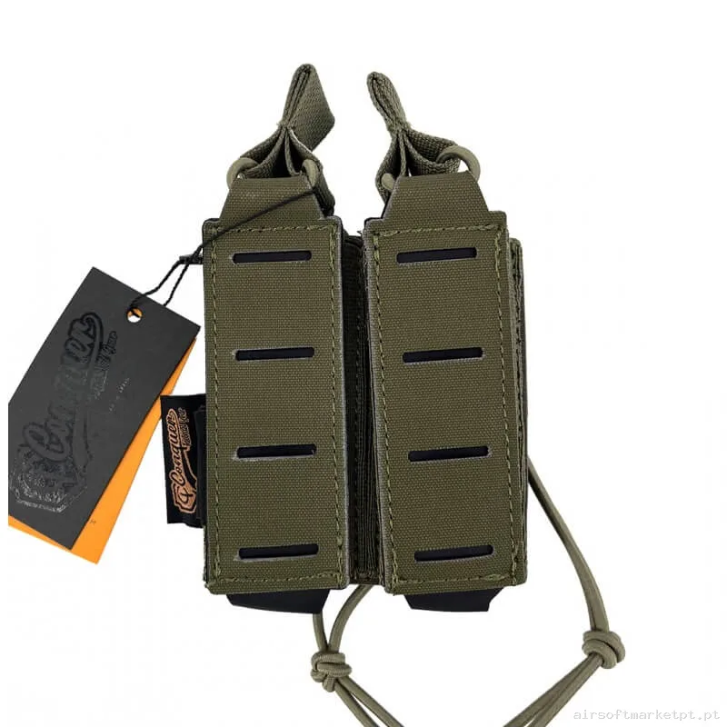 Pouch Magazine Pouch Doble Pistola Conquer Open Top Ranger Green — Carregadores / Magazines — Airsoft Market PT