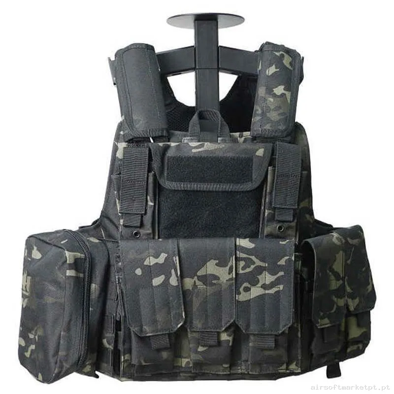 Colete Tático Ciras Oem Estilo multicam Black — Coletes & Rigs — Airsoft Market PT