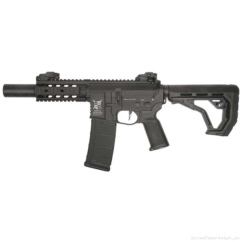Réplica AEG M4 Delta Armory Bravo DA-B03-EGL Silent Ops CQB Eagle negra — Rifles de Assalto (AR/M4/AK) — Airsoft Market PT